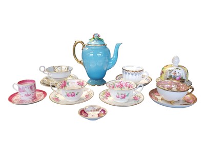 Lot 50 - COLLECTION OF 20TH CENTURY CHINA TEA CUPS, SAUCERS, COFFEE POT AND MORE