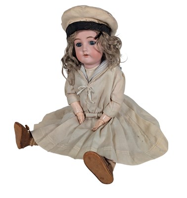 Lot 81 - DOLLS - ANTIQUE GERMAN SIMON & HALBIG BISQUE HEADED DOLL