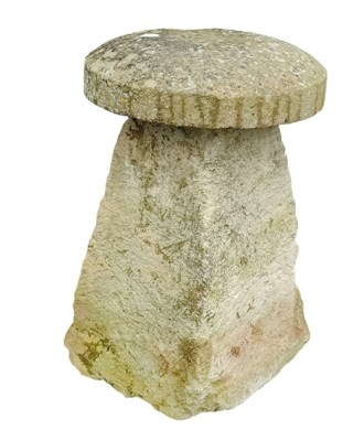 Lot 476 - ORIGINAL BASE STADDLE STONE WITH RECONSTITUTED LATER TOP