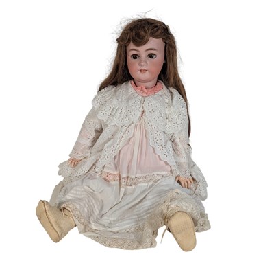 Lot 93 - DOLLS - ANTIQUE GERMAN SIMON & HALBIG BISQUE HEADED DOLL