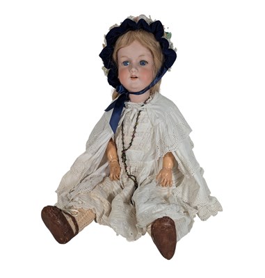 Lot 97 - DOLLS - ANTIQUE GERMAN ARMAND MARSEILLE BISQUE HEADED DOLL