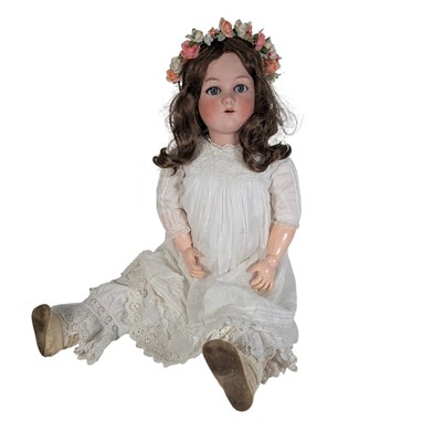 Lot 99 - DOLLS - ANTIQUE GERMAN BISQUE HEADED DOLL