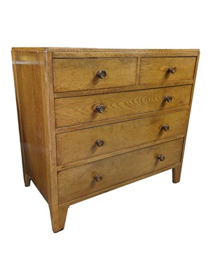 Lot 898 - AIR MINISTRY MANNER - VINTAGE 20TH CENTURY OAK CHEST OF DRAWERS