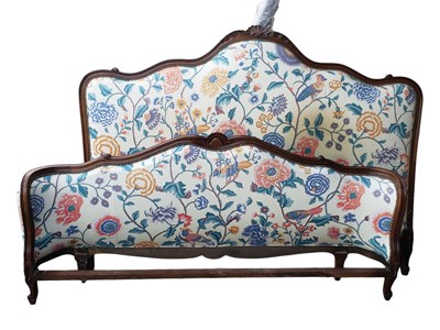 Lot 1110 - 19TH CENTURY FRENCH LOUIS XV CORBEILLE BEDSTEAD - CARVED DOUBLE BED FRAME