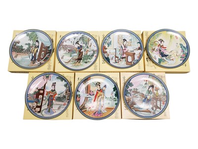 Lot 41 - ROYAL JINGDEZHEN PORCELAIN - SEVEN 1980S BOXED CHINESE COLLECTOR'S PLATES