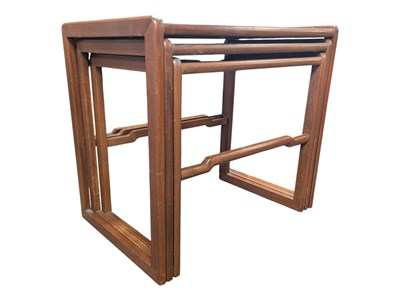 Lot 899 - BRITISH MODERN DESIGN - VINTAGE MID 20TH CENTURY TEAK NEST OF TABLES