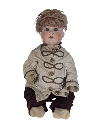 Lot 113 - DOLLS - GERMAN SCHUTZMEISTER & QUENDT BISQUE HEADED DOLL