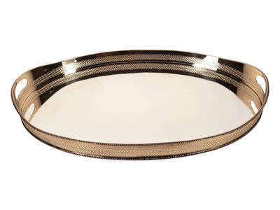 Lot 255 - 20TH CENTURY VINTAGE LARGE SILVER PLATED WINE TRAY