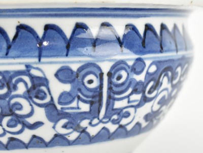 Lot 147 - QING BLUE AND WHITE CENSER 清 青花香炉