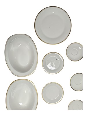 Lot 445 - ROYAL DOULTON - GOLD CONCORDE PATTERN - LARGE PORCELAIN DINNER SERVICE