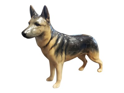 Lot 39 - BESWICK - LATE 20TH CENTURY PORCELAIN GERMAN SHEPHERD FIGURE