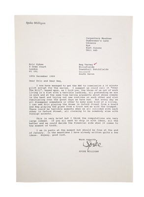 Lot 13 - REG VARNEY'S ESTATE - LETTER FROM SPIKE MILLIGAN