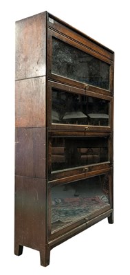 Lot 584 - EARLY 20TH CENTURY GLOBE WERNICKE MANNER OAK BARRISTER'S BOOKCASE