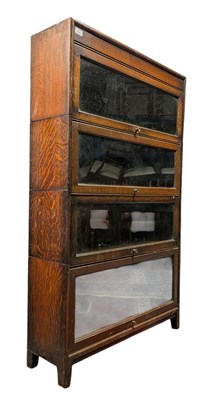 Lot 583 - EARLY 20TH CENTURY GLOBE WERNICKE MANNER OAK BARRISTER'S BOOKCASE
