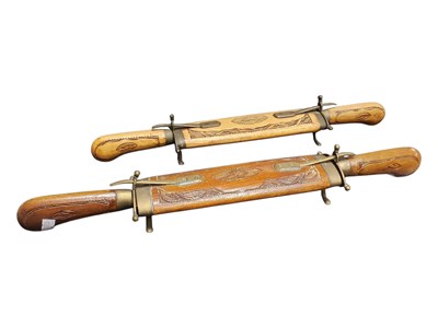 Lot 250 - TWO 20TH CENTURY VINTAGE INDIAN TWO PIECE CARVING SETS