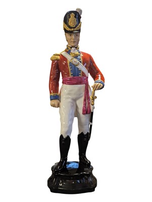 Lot 28 - ROYAL WORCESTER - OFFICER OF THE COLDSTREAM GUARD PORCELAIN FIGURE