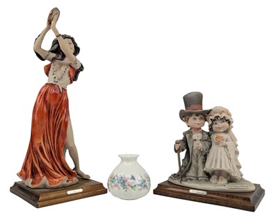 Lot 51 - GIUSEPPE ARMANI - TWO STATUES DEPICT A GYPSY DANCER & A COUPLE