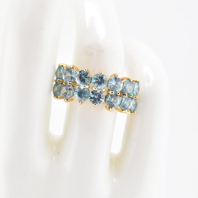 Lot 338 - HALLMARKED 9CT GOLD & RATANAKIRI ZIRCON RING