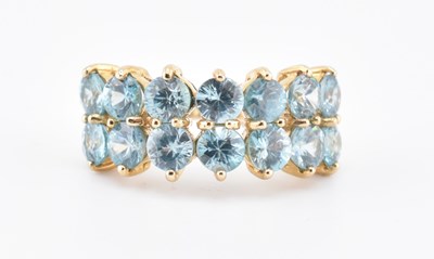Lot 338 - HALLMARKED 9CT GOLD & RATANAKIRI ZIRCON RING