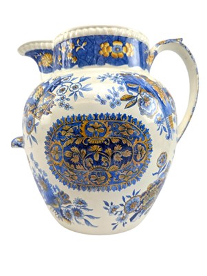 Lot 133 - LARGE 19TH CENTURY SPODE PORCELAIN TROPHIES MARLE PATTERN OVERSIZED JUG