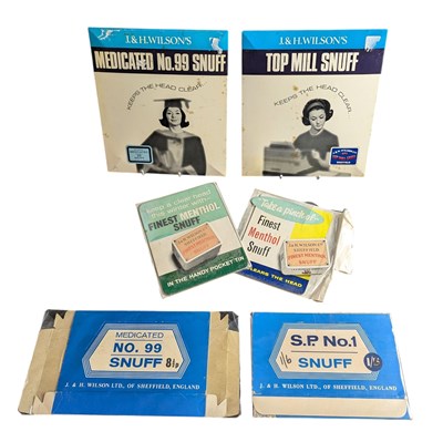 Lot 205 - TOBACCIANA - J. & H. WILSON'S SNUFF - SELECTION OF ADVERTISING SHOWCARDS