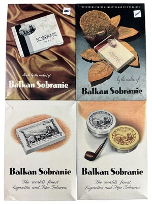 Lot 206 - TOBACCIANA - BALKAN SOBRANIE - SELECTION OF FOUR ADVERTISING SHOWCARDS