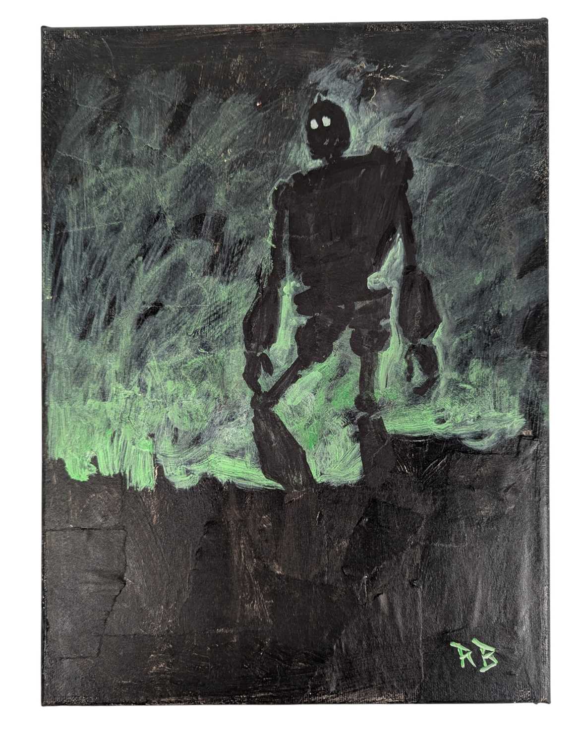 Lot 4 - THE IRON GIANT - ORIGINAL SIGNED PAINTING BY RICHARD BAZLEY