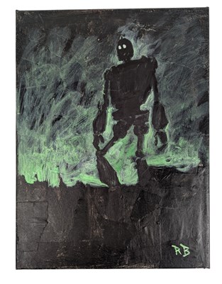 Lot 4 - THE IRON GIANT - ORIGINAL SIGNED PAINTING BY RICHARD BAZLEY