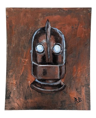 Lot 6 - THE IRON GIANT - ORIGINAL SIGNED PAINTING BY RICHARD BAZLEY