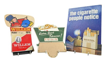 Lot 210 - TOBACCIANA - THREE DIE-CUT / 3D ADVERTISING SHOWCARDS