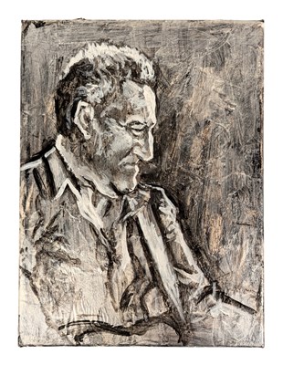 Lot 12 - RICHARD BAZLEY (B.1962) - 'BRUCE SPRINGSTEEN' - ACRYLIC PAINTING
