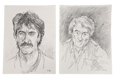 Lot 14 - RICHARD BAZLEY (B.1962) - 'TOM CONTI' - PENCIL SKETCHES