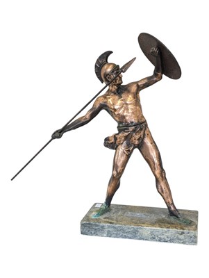 Lot 239 - GREEK MYTHOLOGY - EARLY 20TH CENTURY BRONZE ACHILLES STATUE