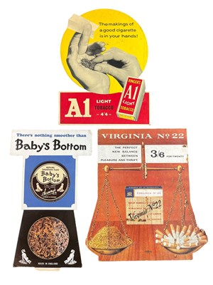 Lot 224 - TOBACCIANA - SELECTION OF THREE DIE-CUT ADVERTISING SHOWCARDS