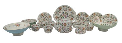Lot 71 - MINTON - 20TH CENTURY HADDON HALL PORCELAIN PART TEA SERVICE