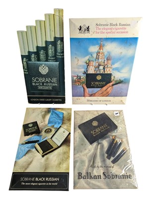 Lot 230 - TOBACCIANA - SOBRANIE - SELECTION OF FOUR ADVERTISING SHOWCARDS