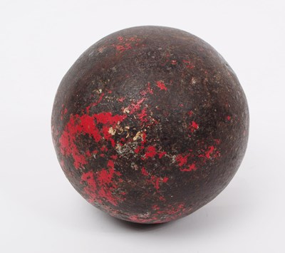 Lot 234 - 19TH CENTURY CAST IRON CANNONBALL