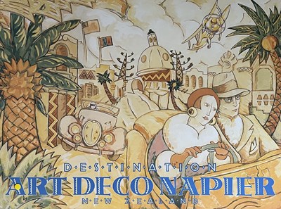 Lot 182 - DESTINATION ART DECO NAPIER, NEW ZEALAND - 20TH CENTURY ADVERTISMENT POSTER