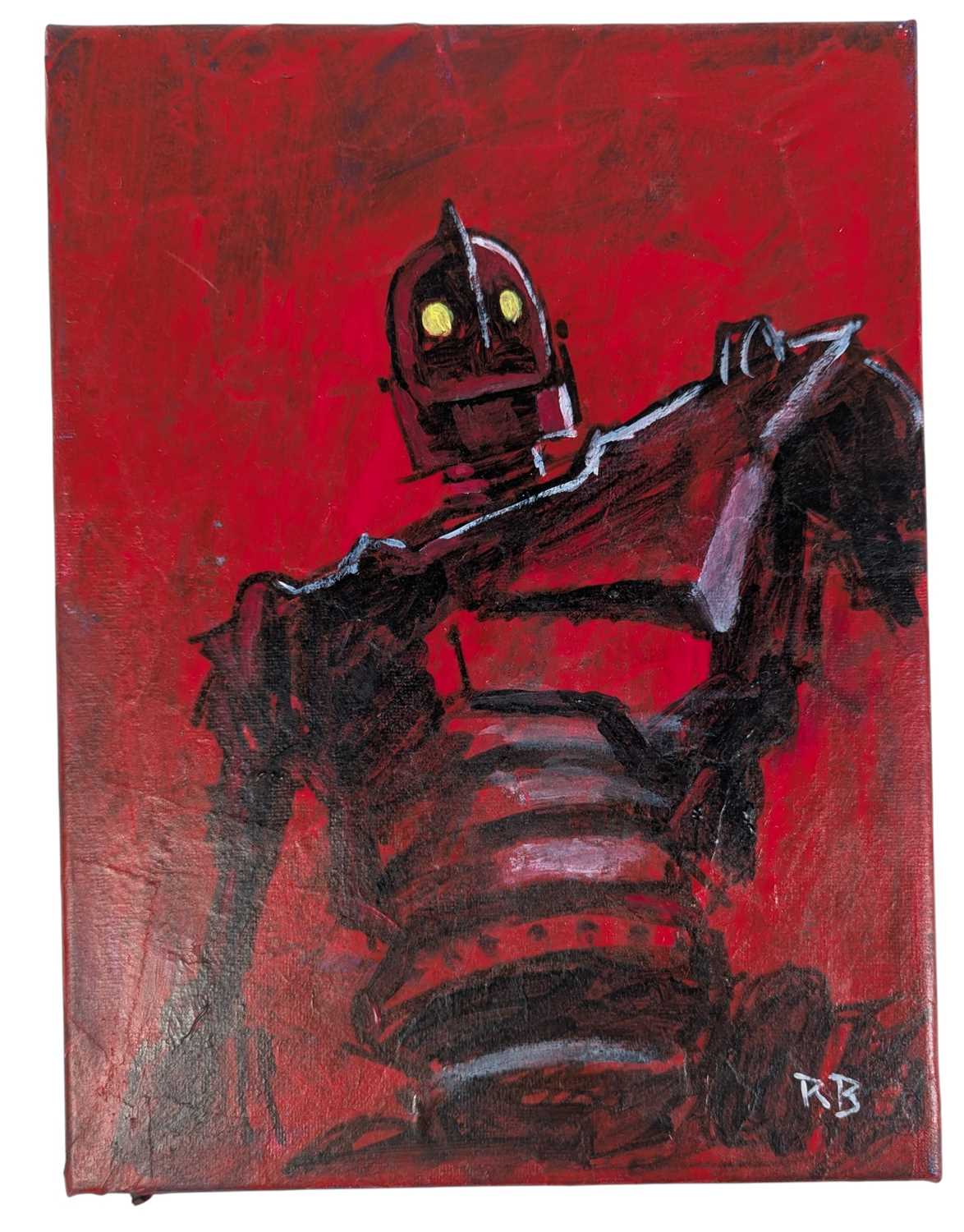 Lot 18 - THE IRON GIANT - ORIGINAL SIGNED PAINTING BY RICHARD BAZLEY
