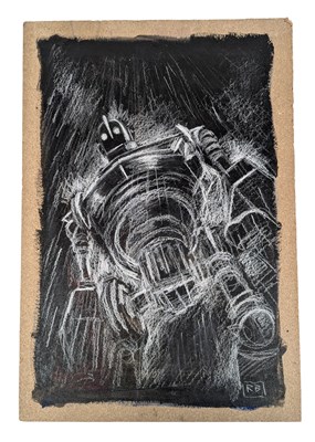 Lot 26 - THE IRON GIANT - ORIGINAL SIGNED PAINTING BY RICHARD BAZLEY