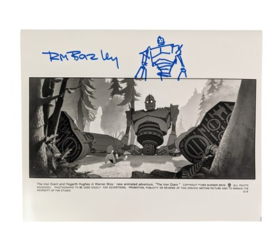 Lot 32 - THE IRON GIANT - FILM STILL SIGNED BY RICHARD BAZLEY