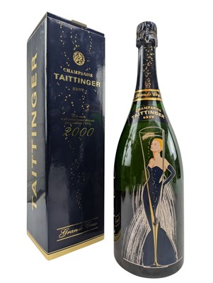 Lot 157 - CHAMPAGNE TATTINGER BRUT GRAND CRUS 2000 LIMITED EDITION MAGNUM BOTTLE, N. 108963