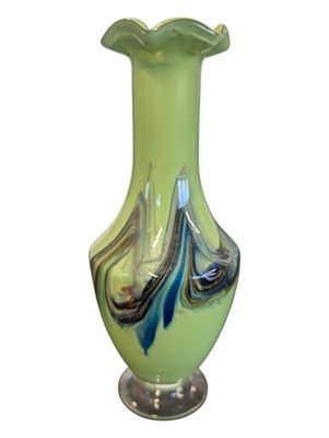 Lot 66 - DALIAN, CHINESE - VINTAGE 20TH CENTURY CIRCA 1960S GREEN STUDIO ART GLASS