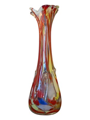 Lot 67 - MURANO, ITALY - VINTAGE MID CENTURY SOMMERSO STUDIO ART GLASS VASE