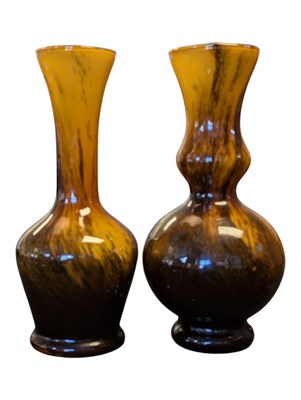 Lot 71 - TWO VINTAGE 20TH CENTURY STUDIO ART GLASS VASES