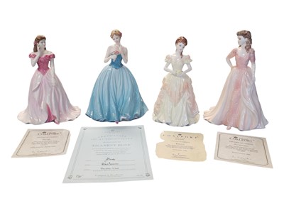 Lot 61 - COALPORT - COLLECTION OF FOUR LATE 20TH CENTURY BONE CHINA LADY FIGURES
