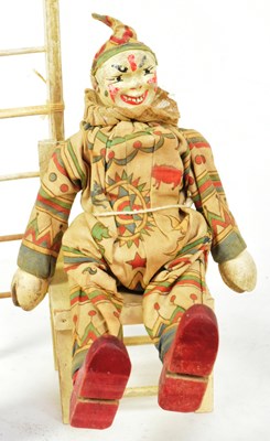 Lot 220 - EARLY 20TH CENTURY SCHOEHUT CRACKER JACK CLOWN & PUNCH & JUDY PUPPETS