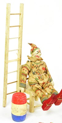 Lot 220 - EARLY 20TH CENTURY SCHOEHUT CRACKER JACK CLOWN & PUNCH & JUDY PUPPETS