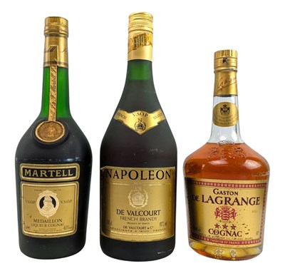 Lot 176 - THREE FRENCH BRANDY & COGNAC LIQUEUR BOTTLES