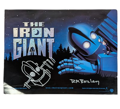 Lot 57 - THE IRON GIANT - MOVIE POSTER SIGNED BY RICHARD BAZLEY